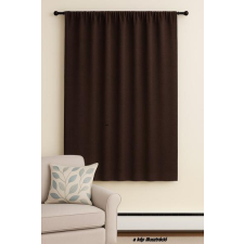 Látvány Textil Kft Kész blackout sötétítő függöny Rusztik sötétbarna 130x140cm lakástextília