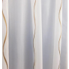 Látvány Textil Kft Törtfehér voila kész függöny barna arany hullám 130x200cm