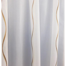 Látvány Textil Kft Törtfehér voila kész függöny barna arany hullám 130x200cm lakástextília