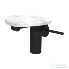Laufen ADA egykaros mosdó csaptelep leeresztő nélkül, PVD matt fekete/fehér márvány HF506702515060 csaptelep