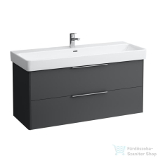 Laufen Base 116x44 cm-es 2 fiókos alsószekrény H814965 mosdóhoz,Traffic grey H4024921102661 fürdőszoba bútor