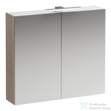 Laufen BASE 80 tükrös szekrény, világítással és dugaljzattal, világos szil H4028021102621 fürdőszoba bútor
