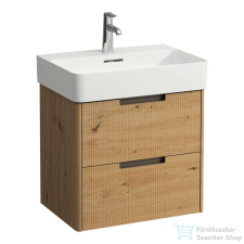 Laufen JUNA 57x40 cm alsószekrény, 2 fiók, VAL H810283 mosdóhoz, Vad tölgy H4115921092671 fürdőszoba bútor
