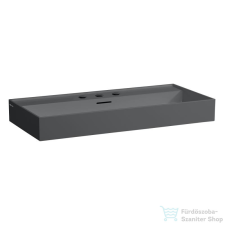 Laufen Kartell 100x46 cm-es csiszolt aljú mosdó 3 csaplyukkal,Graphite matt H8163377581081 szaniter