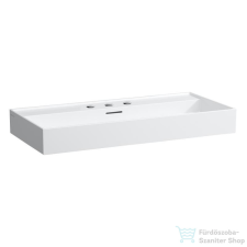Laufen Kartell 100x46 cm-es csiszolt aljú mosdó 3 csaplyukkal,matt fehér H8163377571081 szaniter
