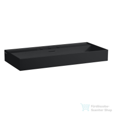 Laufen Kartell 100x46 cm-es csiszolt aljú mosdó 3 csaplyukkal,matt fekete H8163377161081 szaniter