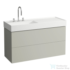 Laufen Kartell 118 cm széles két fiókos alsószekrény 813332 mosdóhoz,Kavics szürke H4076480336411 fürdőszoba bútor