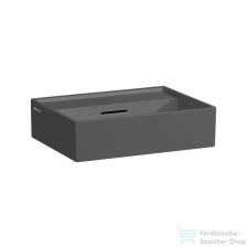 Laufen Kartell 45x34 cm-es csiszolt aljú mosdó csaplyuk nélkül,graphite matt H8183307581091 szaniter