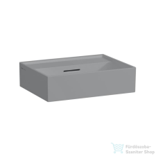 Laufen Kartell 45x34 cm-es csiszolt aljú mosdó csaplyuk nélkül,matt szürke H8183307591091 szaniter