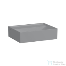 Laufen Kartell 45x34 cm-es mosdó csaplyuk és túlfolyó nélkül,matt szürke H8153307591121 szaniter