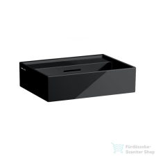 Laufen Kartell 45x34 cm-es mosdó csaplyuk nélkül,fényes fekete H8153300201091 szaniter