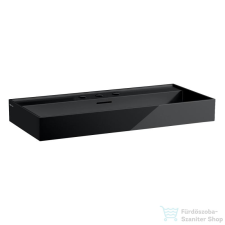 Laufen Kartell By Laufen 100x46 cm-es mosdó 3 csaplyukkal,fényes fekete H8103370201081 szaniter