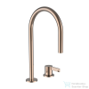 Laufen KARTELL BY LAUFEN 2 lyukas mosdó csaptelep, elfordítható kifolyóval,leeresztő nélkül,PVD rózsa arany H3113320822201