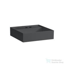 Laufen Kartell By Laufen 46x46 cm-es mosdó 2 csaplyukkal,graphite matt H8153317588151 szaniter