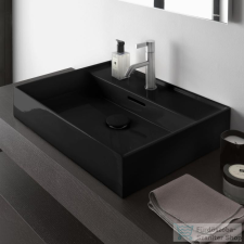 Laufen Kartell By Laufen 60x46 cm-es csiszolt aljú mosdó,fényes fekete H8163330201041 szaniter