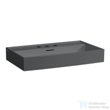 Laufen Kartell By Laufen 80x46 cm-es mosdó 3 csaplyukkal,Graphite matt H8103367581081 szaniter