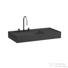 Laufen Kartell By Laufen 90x46 cm-es mosdó 3 csaplyukkal,Graphite matt H8103387581581 szaniter