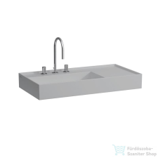 Laufen Kartell By Laufen 90x46 cm-es mosdó 3 csaplyukkal,Matt szürke H8103387591581 szaniter