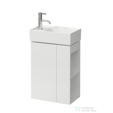 Laufen Kartell By Laufen Alsószekrény fehér színben, jobb oldali nyitott polccal, 815335 kézmosóhoz H4075170336401 ( 407517 ) fürdőszoba bútor