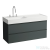 Laufen Lani 120 alsószekrény, 2 fiókkal, H813332 mosdóhoz, Traffic Grey H4039721122661