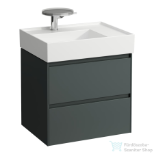 Laufen Lani 60 alsószekrény, 2 fiókkal, H810334 mosdóhoz, Traffic Grey H4039321122661 fürdőszoba bútor