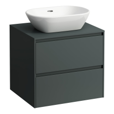 Laufen Lani Pultos Alsószekrény 2 fiókkal kivágással középen 585 mm Traffic Grey fürdőszoba bútor
