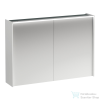 Laufen LANI tükrös szekrény, 100 cm, 2 ajtóval, LED-világítással, matt fehér H4037921122601