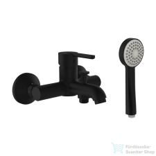 Laufen LUA kádtöltő csaptelep zuhanyszettel, PVD matt titán fekete H3210810811311 csaptelep