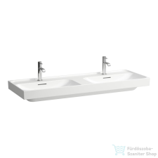 Laufen MEDA 130x46 cm-es falra/bútorra szerelhető dupla mosdó,fehér H8141120001041 szaniter