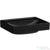 Laufen MEDA 45x35 cm-es falra/bútorra szerelhető mosdó csaplyuk-és túlfolyó nélkül,matt fekete H8151117161121