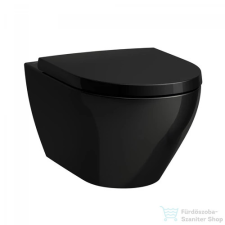 Laufen MODERNA S Silent Flush rimless fali WC, ülőke nélkül, fényes fekete H8215410200001 szaniter