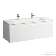 Laufen Pro S 120x50 cm-es 1 fiókos,2 csaplyukas mosdó és alsószekrény kombináció belső fiókkal,fényes fehér H8609684751071 fürdőszoba bútor
