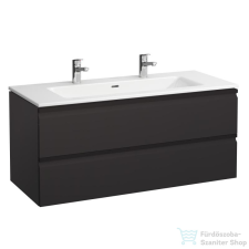 Laufen Pro S 120x50 cm-es 2 fiókos,2 csaplyukas mosdó és alsószekrény kombináció,grafit H8619674801071 fürdőszoba bútor