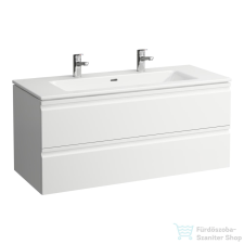 Laufen Pro S 120x50 cm-es 2 fiókos,2 csaplyukas mosdó és alsószekrény kombináció,matt fehér H8619674631071 fürdőszoba bútor