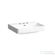 Laufen Pro S 60x46,5 cm-es mosdó 3 csaplyukkal,fehér H8109630001081 szaniter