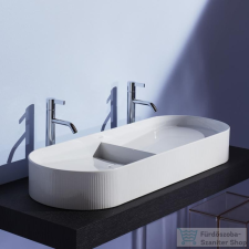 Laufen Sonar 100x37 cm-es csaplyuk nélküli mosdótál textúrával,LCC bevonattal,fehér H8123494001121 szaniter