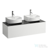 Laufen Sonar 117,5x45,5x34 cm-es 1 fiókos alsószekrény 2 db H816341 mosdóhoz,Matt fehér&amp;Nero Marquina H4054540341431