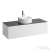Laufen Sonar 117,5x45,5x34 cm-es 1 fiókos alsószekrény csaptelep és mosdó kivágással H812340,H812341,H812342,H812343 mosdókhoz,Matt fehér&Nero Marquina H4054250341431