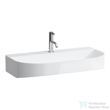 Laufen Sonar 80x42 cm-es csiszolt aljú mosdó túlfolyó nélkül,matt fehér H8163447571111 szaniter