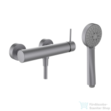 Laufen TWINPLUS SLIM zuhany csaptelep zuhanyszettel, PVD szálhúzott rozsdamentes acél, HF505450423600 csaptelep