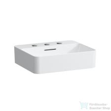 Laufen Val SaphirKeramik 45x38 cm-es pultra ültethető mosdó 3 csaplyukkal,fehér H8122800001081 szaniter