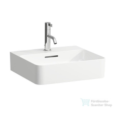 Laufen Val SaphirKeramik 45x42 cm-es csiszolt aljú kézmosó,matt fehér H8162807571041 szaniter