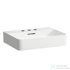 Laufen Val SaphirKeramik 55x42 cm-es mosdó 3 csaplyukkal,fehér H8102820001081 szaniter
