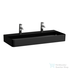 Laufen Val SaphirKeramik 95x42 cm-es mosdó 2 csaplyukkal,matt fekete H8102877161071 szaniter