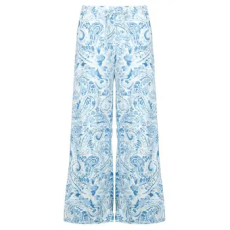 Lauren Ralph Lauren Lenge nadrágok WOVEN-WIDE LEG-PANTS Kék EU L