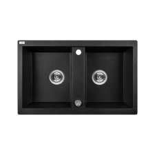 LAVEO Barbados 80, 780 x 480 mm fekete színű gránit mosogatótálca mosogatótálca