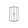  LAVEO BRESSO szögletes zuhanykabin 80x80x185 cm átlátszó üveg/fekete
