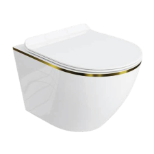  Lavita SOFI SLIM GOLD LINE WC, fehér zár és alkatrészei
