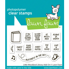 Lawn Fawn Little Woodland Library Add-On Szilikonbélyegző LF3488 Clear Stamps (1 csomag) bélyegző