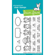 Lawn Fawn Simply Celebrate Santa Szilikonbélyegző LF3236 Clear Stamps (1 csomag) bélyegző
